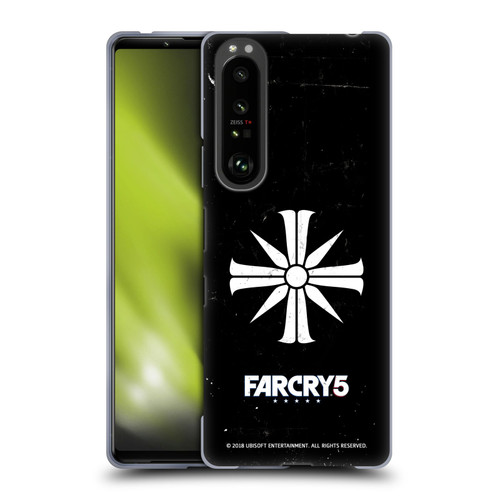 Far Cry 5 Key Art And Logo Distressed Look Cult Emblem Soft Gel Case for Sony Xperia 1 III