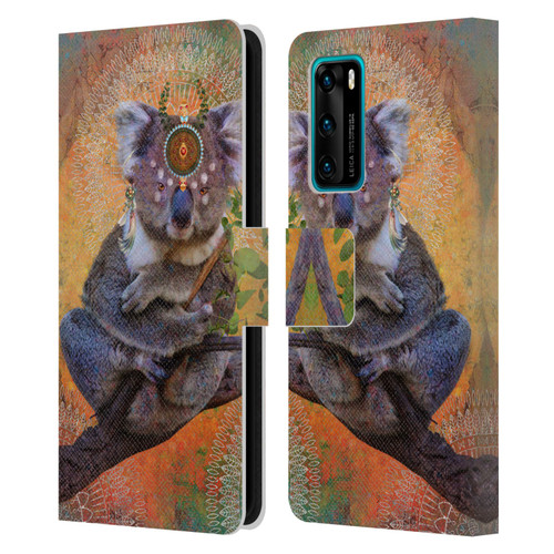 Jena DellaGrottaglia Animals Koala Leather Book Wallet Case Cover For Huawei P40 5G