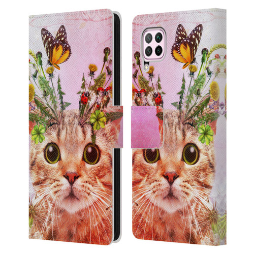 Jena DellaGrottaglia Animals Kitty Leather Book Wallet Case Cover For Huawei Nova 6 SE / P40 Lite