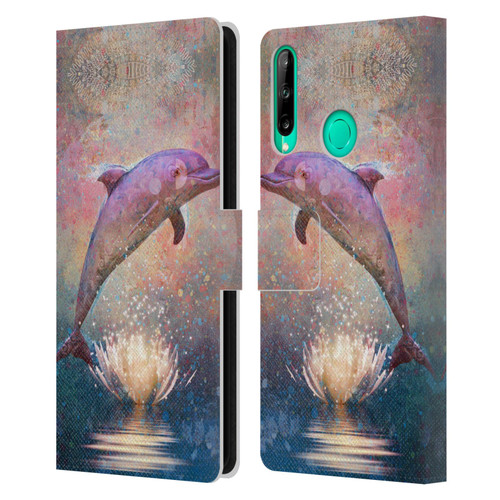 Jena DellaGrottaglia Animals Dolphin Leather Book Wallet Case Cover For Huawei P40 lite E