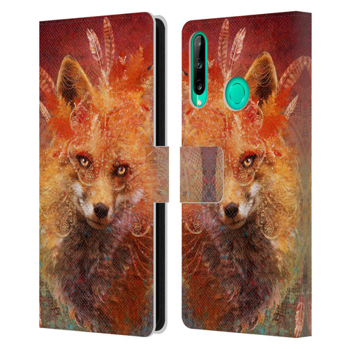 Jena DellaGrottaglia Animals Fox Leather Book Wallet Case Cover For Huawei P40 lite E