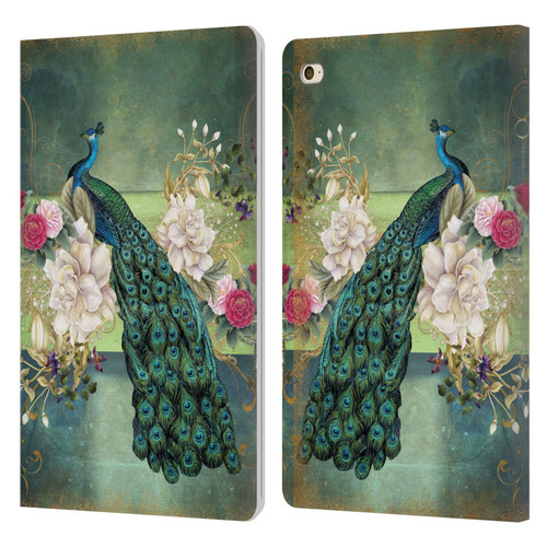 Jena DellaGrottaglia Animals Peacock Leather Book Wallet Case Cover For Apple iPad mini 4