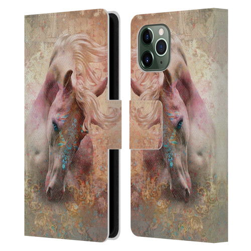 Jena DellaGrottaglia Animals Horse Leather Book Wallet Case Cover For Apple iPhone 11 Pro
