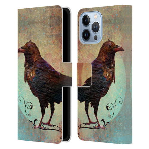 Jena DellaGrottaglia Animals Crow Leather Book Wallet Case Cover For Apple iPhone 13 Pro Max