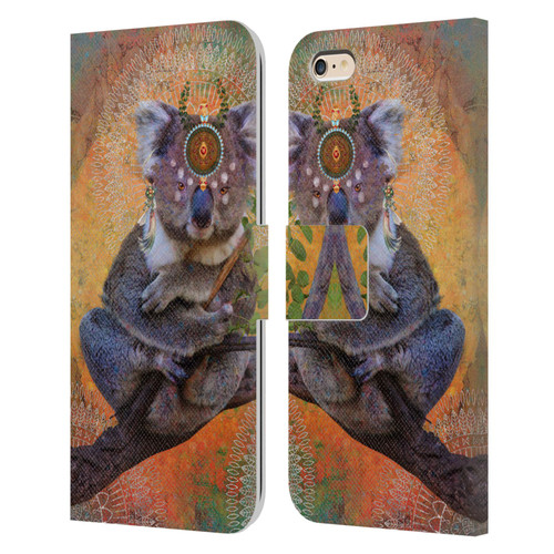 Jena DellaGrottaglia Animals Koala Leather Book Wallet Case Cover For Apple iPhone 6 Plus / iPhone 6s Plus