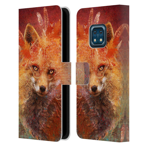 Jena DellaGrottaglia Animals Fox Leather Book Wallet Case Cover For Nokia XR20