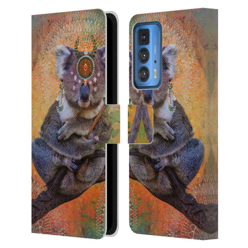 Jena DellaGrottaglia Animals Koala Leather Book Wallet Case Cover For Motorola Edge 20 Pro