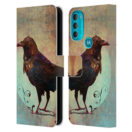 Jena DellaGrottaglia Animals Crow Leather Book Wallet Case Cover For Motorola Moto G71 5G