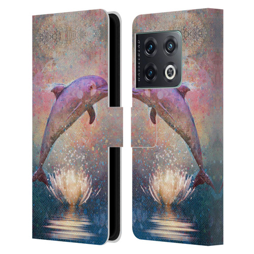 Jena DellaGrottaglia Animals Dolphin Leather Book Wallet Case Cover For OnePlus 10 Pro