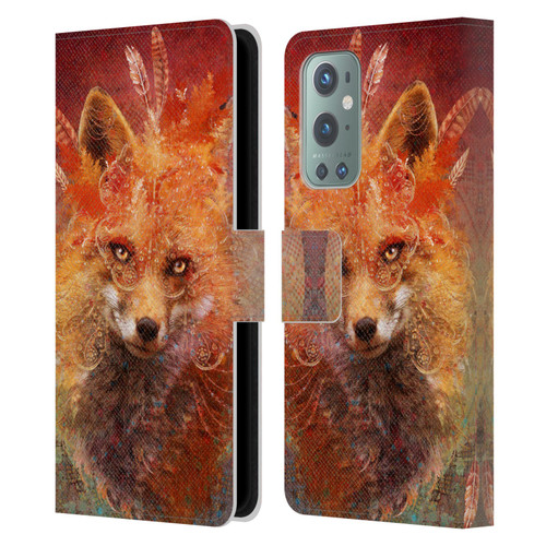 Jena DellaGrottaglia Animals Fox Leather Book Wallet Case Cover For OnePlus 9