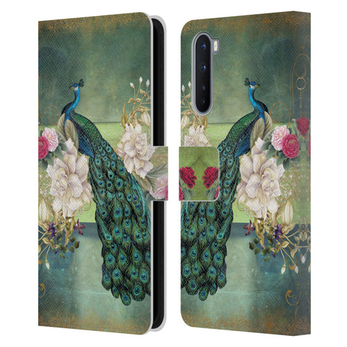 Jena DellaGrottaglia Animals Peacock Leather Book Wallet Case Cover For OnePlus Nord 5G