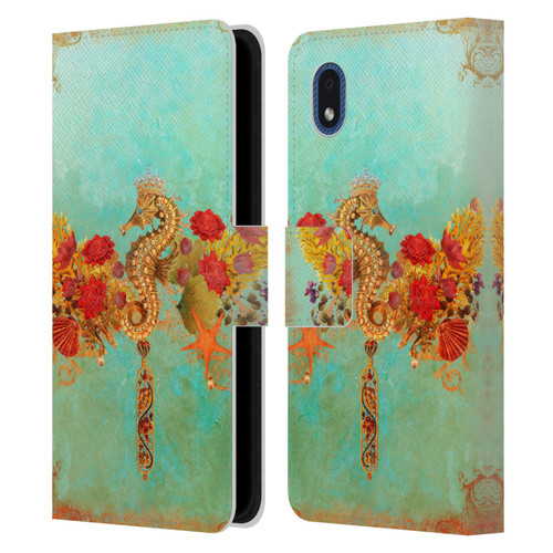 Jena DellaGrottaglia Animals Seahorse Leather Book Wallet Case Cover For Samsung Galaxy A01 Core (2020)