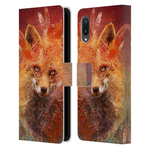 Jena DellaGrottaglia Animals Fox Leather Book Wallet Case Cover For Samsung Galaxy A02/M02 (2021)