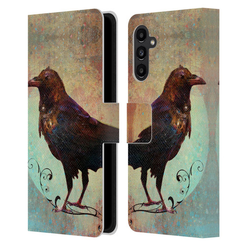 Jena DellaGrottaglia Animals Crow Leather Book Wallet Case Cover For Samsung Galaxy A13 5G (2021)