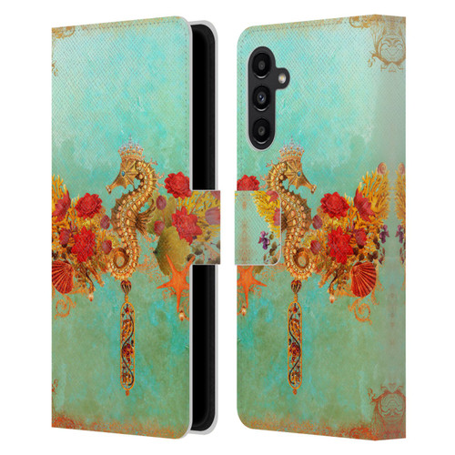 Jena DellaGrottaglia Animals Seahorse Leather Book Wallet Case Cover For Samsung Galaxy A13 5G (2021)