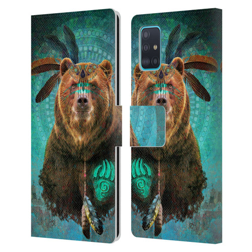 Jena DellaGrottaglia Animals Bear Leather Book Wallet Case Cover For Samsung Galaxy A51 (2019)