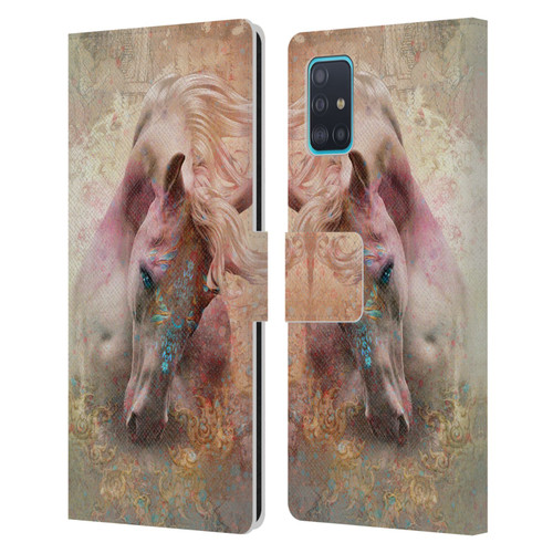 Jena DellaGrottaglia Animals Horse Leather Book Wallet Case Cover For Samsung Galaxy A51 (2019)