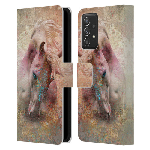 Jena DellaGrottaglia Animals Horse Leather Book Wallet Case Cover For Samsung Galaxy A52 / A52s / 5G (2021)