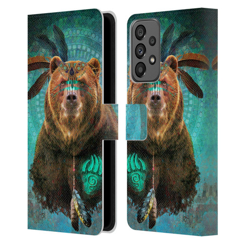 Jena DellaGrottaglia Animals Bear Leather Book Wallet Case Cover For Samsung Galaxy A73 5G (2022)
