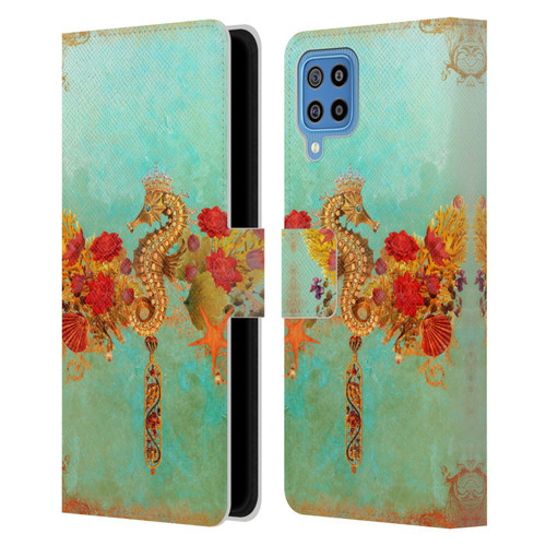 Jena DellaGrottaglia Animals Seahorse Leather Book Wallet Case Cover For Samsung Galaxy F22 (2021)