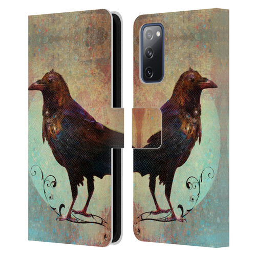 Jena DellaGrottaglia Animals Crow Leather Book Wallet Case Cover For Samsung Galaxy S20 FE / 5G
