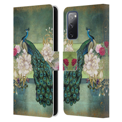 Jena DellaGrottaglia Animals Peacock Leather Book Wallet Case Cover For Samsung Galaxy S20 FE / 5G