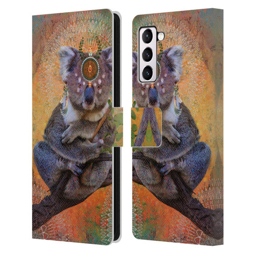 Jena DellaGrottaglia Animals Koala Leather Book Wallet Case Cover For Samsung Galaxy S21+ 5G