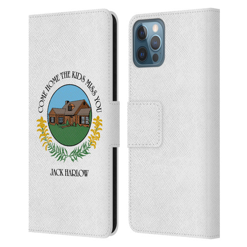 Jack Harlow Graphics Come Home Badge Leather Book Wallet Case Cover For Apple iPhone 12 / iPhone 12 Pro