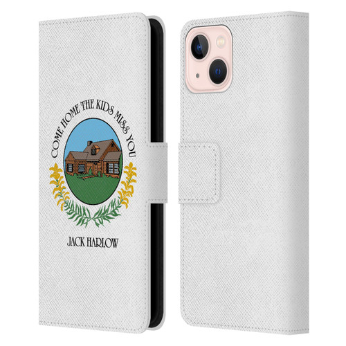 Jack Harlow Graphics Come Home Badge Leather Book Wallet Case Cover For Apple iPhone 13