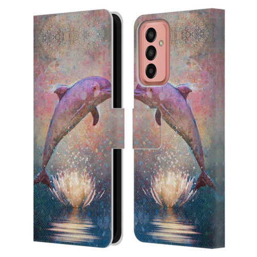 Jena DellaGrottaglia Animals Dolphin Leather Book Wallet Case Cover For Samsung Galaxy M13 (2022)