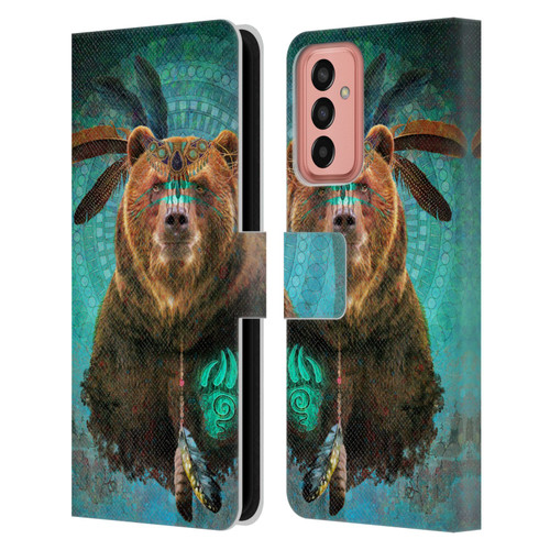 Jena DellaGrottaglia Animals Bear Leather Book Wallet Case Cover For Samsung Galaxy M13 (2022)