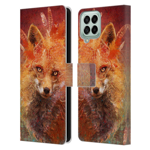 Jena DellaGrottaglia Animals Fox Leather Book Wallet Case Cover For Samsung Galaxy M33 (2022)