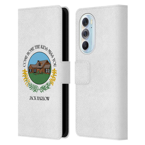 Jack Harlow Graphics Come Home Badge Leather Book Wallet Case Cover For Motorola Edge X30