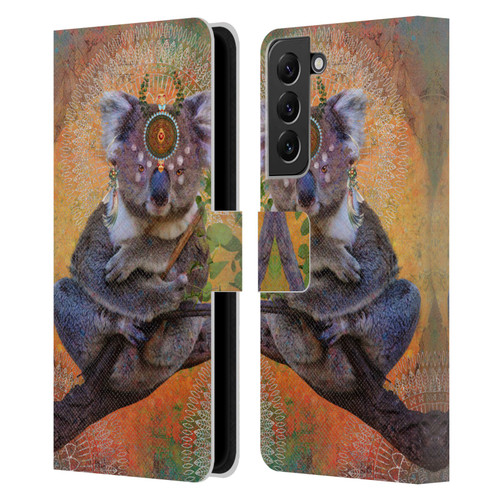 Jena DellaGrottaglia Animals Koala Leather Book Wallet Case Cover For Samsung Galaxy S22+ 5G