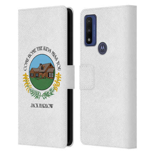Jack Harlow Graphics Come Home Badge Leather Book Wallet Case Cover For Motorola G Pure