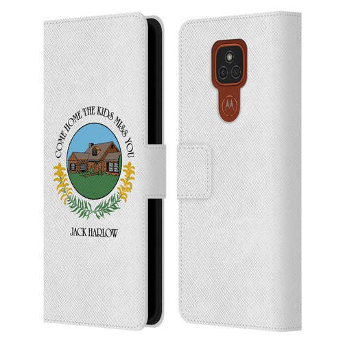 Jack Harlow Graphics Come Home Badge Leather Book Wallet Case Cover For Motorola Moto E7 Plus