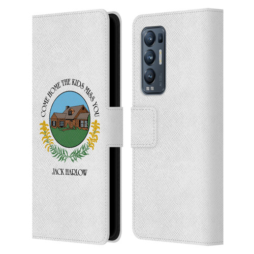Jack Harlow Graphics Come Home Badge Leather Book Wallet Case Cover For OPPO Find X3 Neo / Reno5 Pro+ 5G