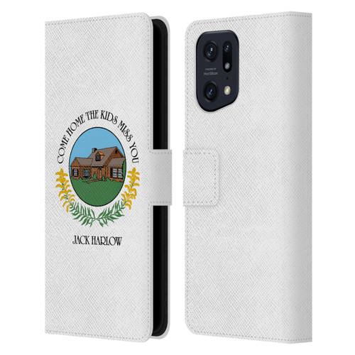 Jack Harlow Graphics Come Home Badge Leather Book Wallet Case Cover For OPPO Find X5