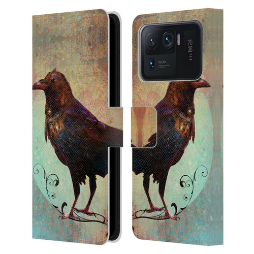 Jena DellaGrottaglia Animals Crow Leather Book Wallet Case Cover For Xiaomi Mi 11 Ultra