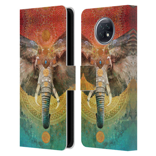 Jena DellaGrottaglia Animals Elephant Leather Book Wallet Case Cover For Xiaomi Redmi Note 9T 5G