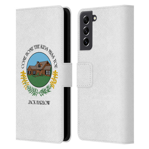 Jack Harlow Graphics Come Home Badge Leather Book Wallet Case Cover For Samsung Galaxy S21 FE 5G