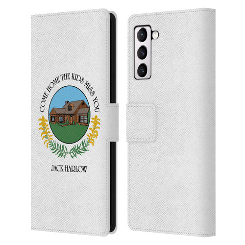 Jack Harlow Graphics Come Home Badge Leather Book Wallet Case Cover For Samsung Galaxy S21+ 5G