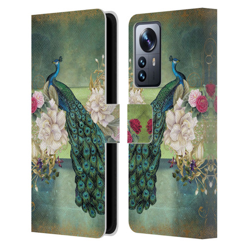 Jena DellaGrottaglia Animals Peacock Leather Book Wallet Case Cover For Xiaomi 12 Pro