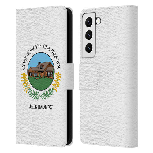 Jack Harlow Graphics Come Home Badge Leather Book Wallet Case Cover For Samsung Galaxy S22 5G