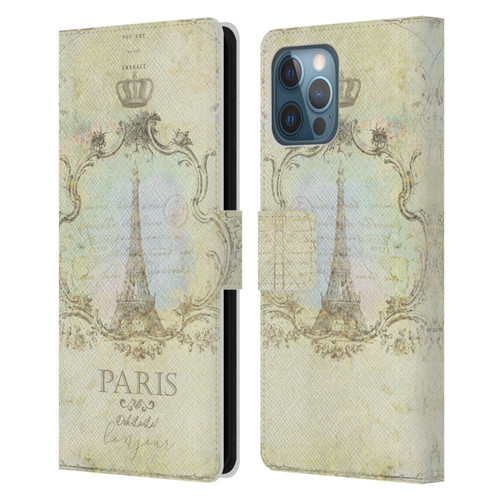 Jena DellaGrottaglia Assorted Paris My Embrace Leather Book Wallet Case Cover For Apple iPhone 12 Pro Max
