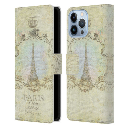 Jena DellaGrottaglia Assorted Paris My Embrace Leather Book Wallet Case Cover For Apple iPhone 13 Pro Max