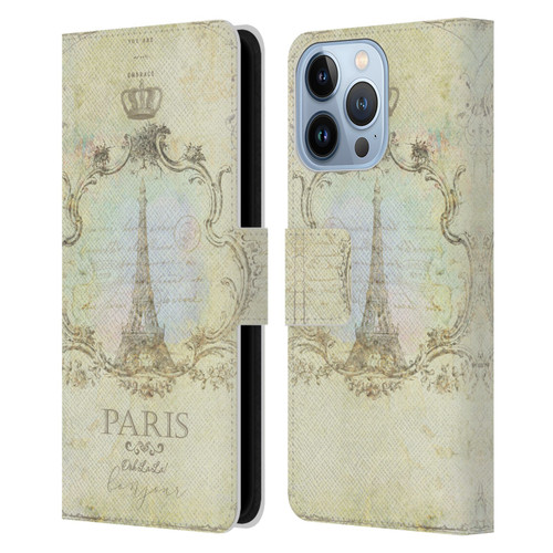 Jena DellaGrottaglia Assorted Paris My Embrace Leather Book Wallet Case Cover For Apple iPhone 13 Pro