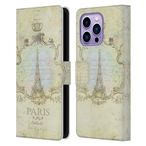 Jena DellaGrottaglia Assorted Paris My Embrace Leather Book Wallet Case Cover For Apple iPhone 14 Pro Max