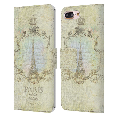 Jena DellaGrottaglia Assorted Paris My Embrace Leather Book Wallet Case Cover For Apple iPhone 7 Plus / iPhone 8 Plus