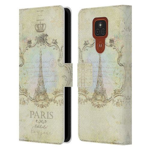 Jena DellaGrottaglia Assorted Paris My Embrace Leather Book Wallet Case Cover For Motorola Moto E7 Plus